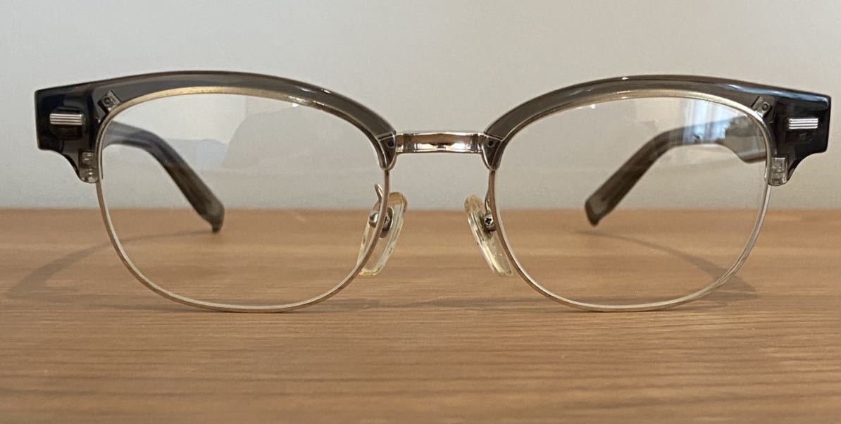 送料込み　999.9 M-17 フォーナインズ 眼鏡　サーモントスタイル　クラシック　ボストン　ミックスフレーム 度なし新品レンズ　サングラス