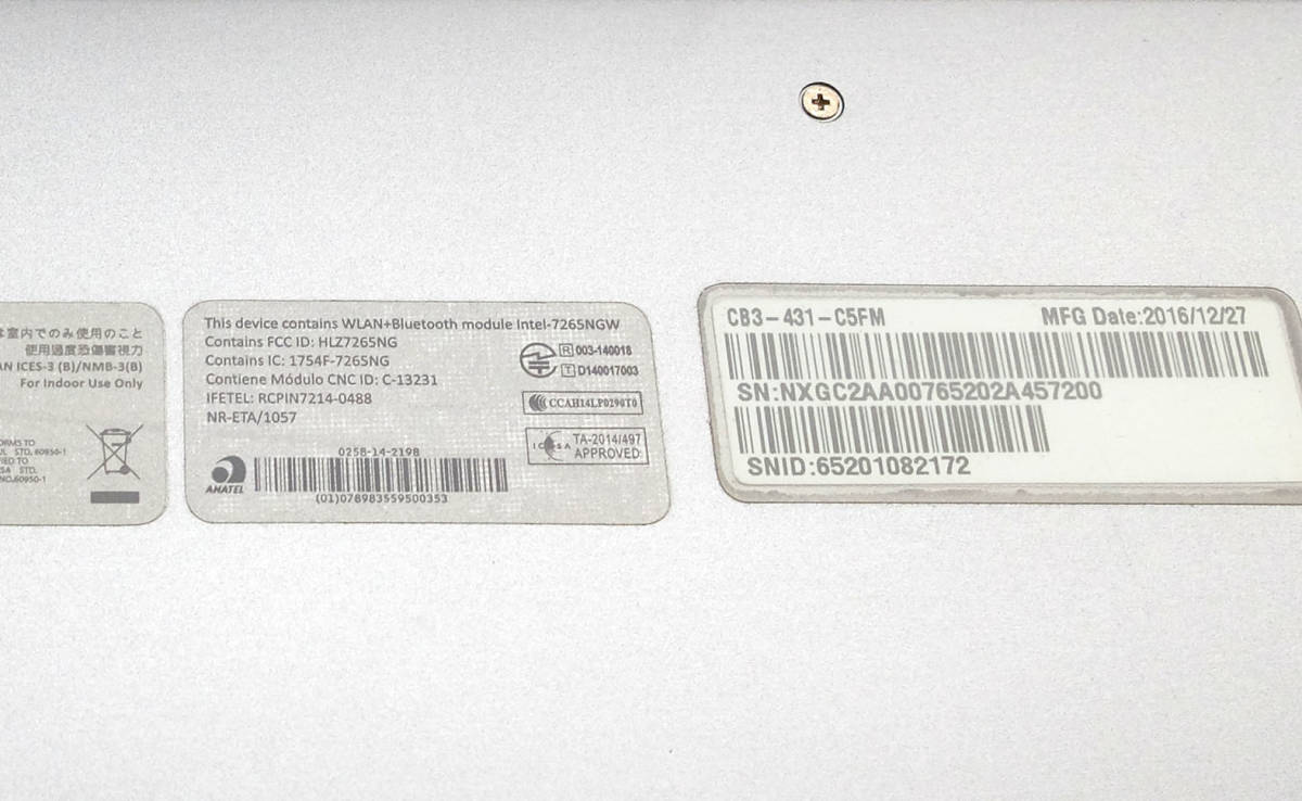 Acer Chromebook 14 CB3-431_画像6