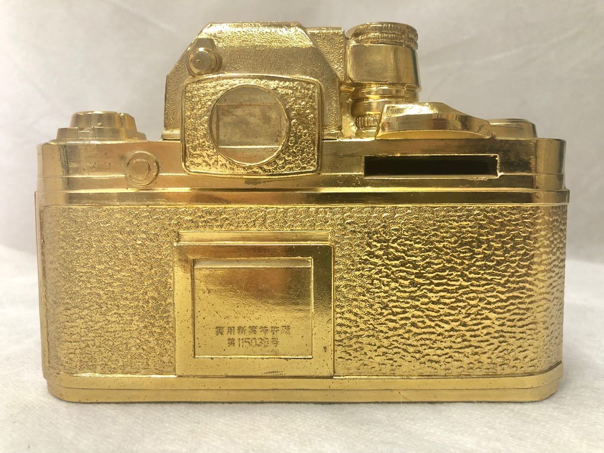 NIKON F2 フォトミック 金色 カメラ型 貯金箱 置物 オブジェ NIKON F2 フォトミック 金色 カメラ型 貯金箱 置物 オブジェ