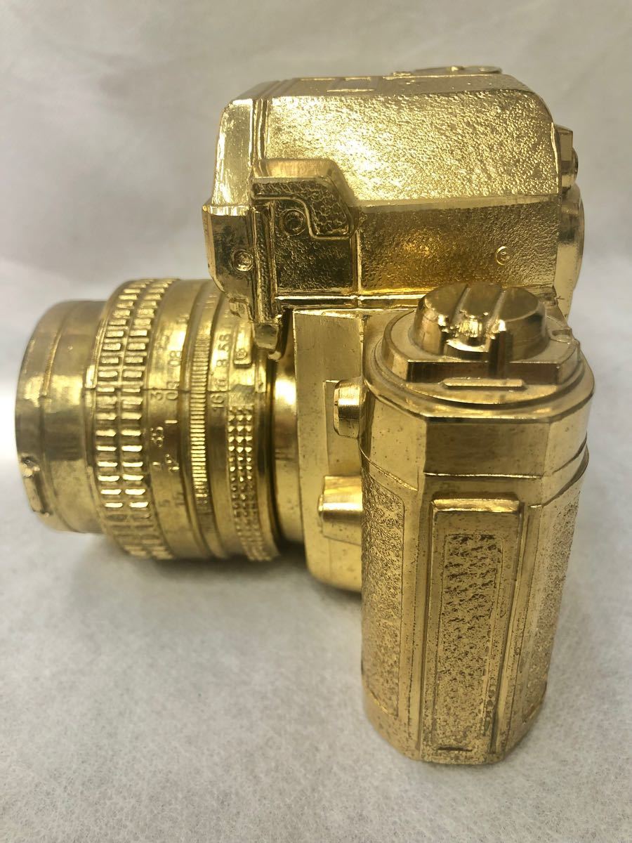 NIKON F2 フォトミック 金色 カメラ型 貯金箱 置物 オブジェ NIKON F2 フォトミック 金色 カメラ型 貯金箱 置物 オブジェ
