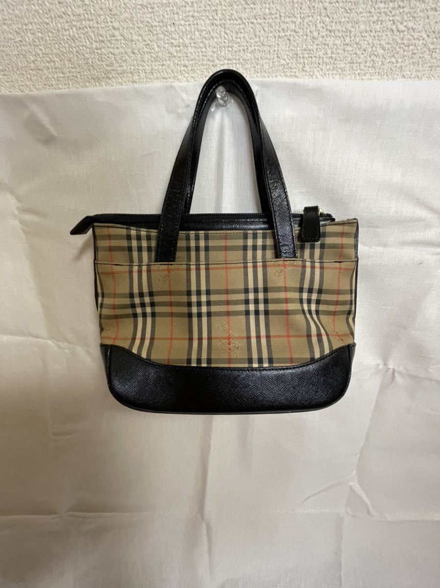 BURBERRY ハンドバッグ　ホースレザー　ノバチェック