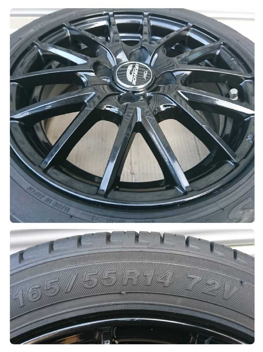 SCHNEIDER 14×5.5J 4H +38 PCD100 ECOS 165/55R14 軽自動車全般 シュナイダー _画像10