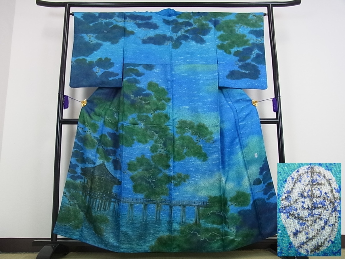 訪問着 総刺繍 枝垂れ桜 金糸 未使用 m-s8197 浴衣/水着 着物 浴衣 ...