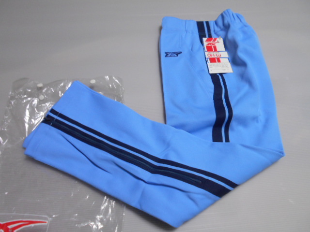 S sax × navy blue OW4560 OH-W Asics Tiger order bru jersey pants under gym uniform Vintage Showa Retro unused 