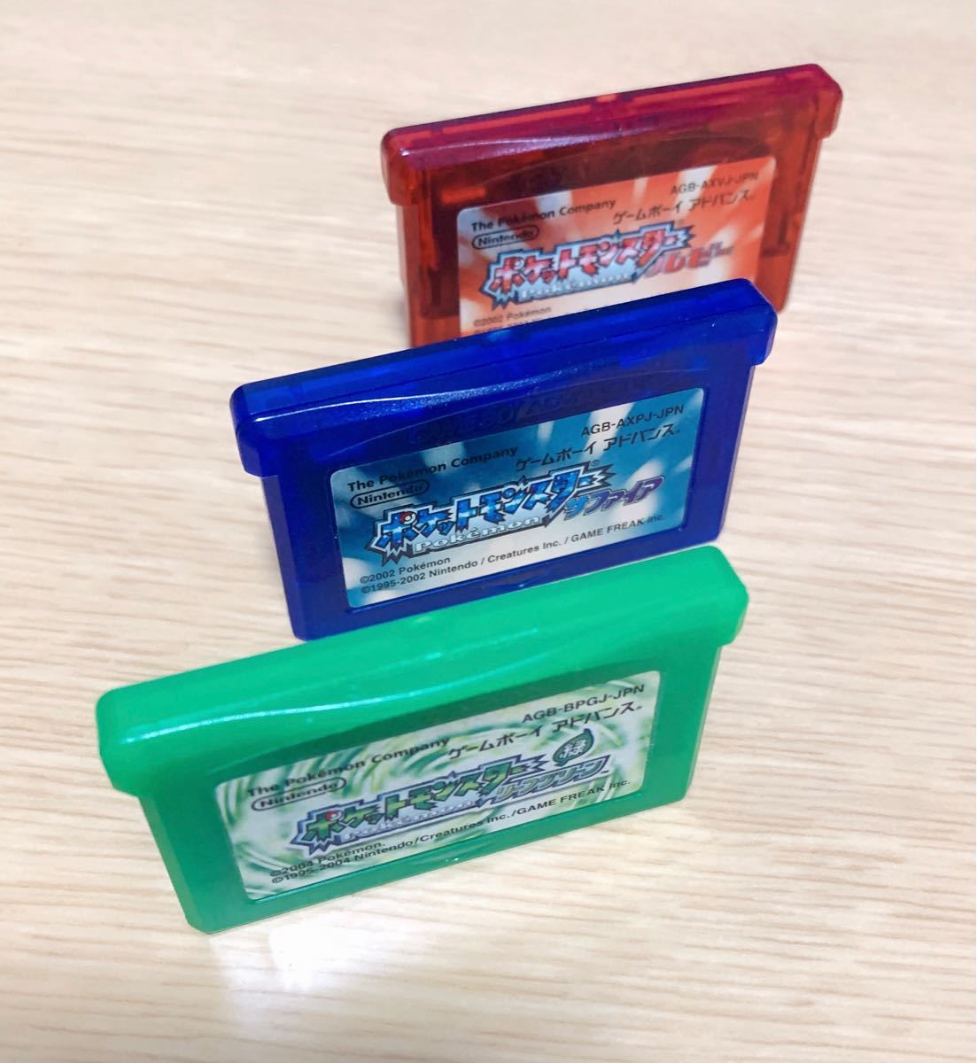 GBA ポケットモンスター ルビー、サファイア、リーフグリーン ポケモン ゲームボーイアドバンス ソフト