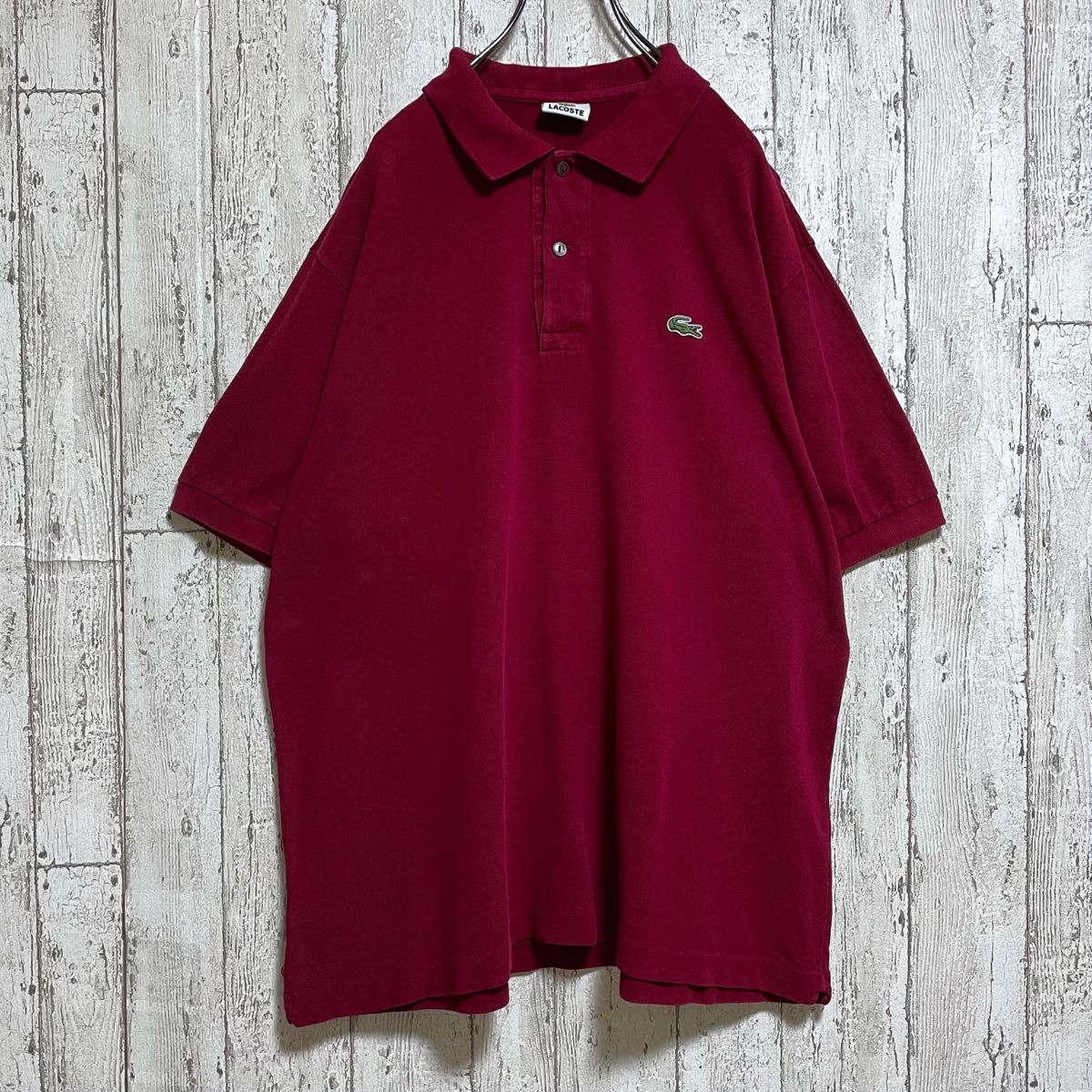SALE/102%OFF】 ラコステ 半袖 ポロシャツ ビッグサイズ 6 ワイン