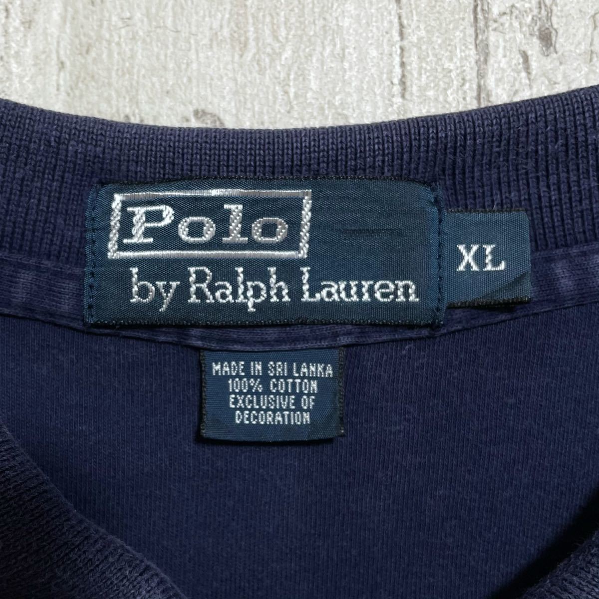 【人気ブランド】ポロバイラルフローレン Polo by Ralph Lauren 半袖 ポロシャツ ビッグサイズ XLサイズ ネイビー レッドポニー 22-144_画像6