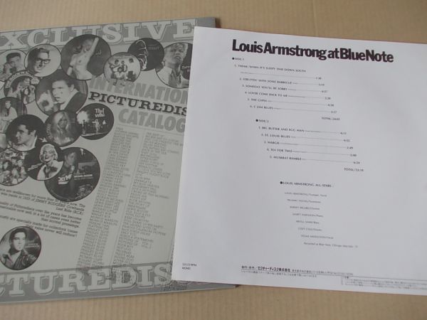 P7203　即決　LPレコード　ルイ・アームストロング LOUIS ARMSTRONG『AT BLUENOTE』　国内盤　ピクチャー盤_画像2