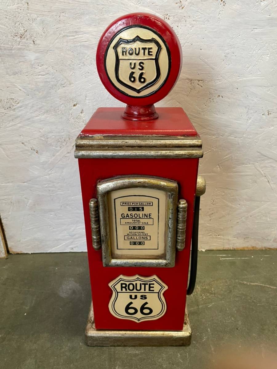 ROUTE66 アメリカン雑貨 ガスポンプ型小物入れ CDラックUSA www