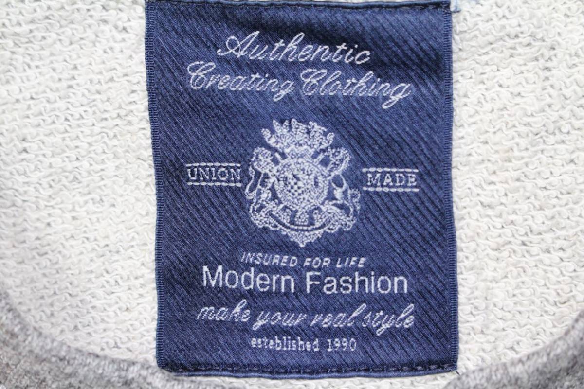 20080033 lib Authentic Creating Clothing modern fashion ビッグシルエットスウェットトレーナー　グレー杢M [中古]美品_画像9