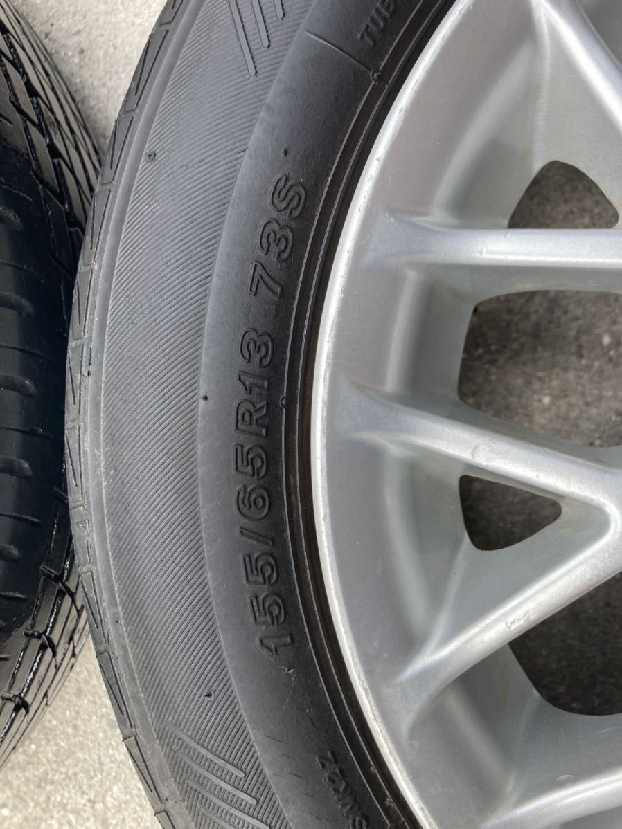 マルチピッチホイール マルチホイール 155/65R13 PCD100.110 軽自動車 ダイハツ ミラ ミゼットブリヂストン 13×5.5J+38_画像4