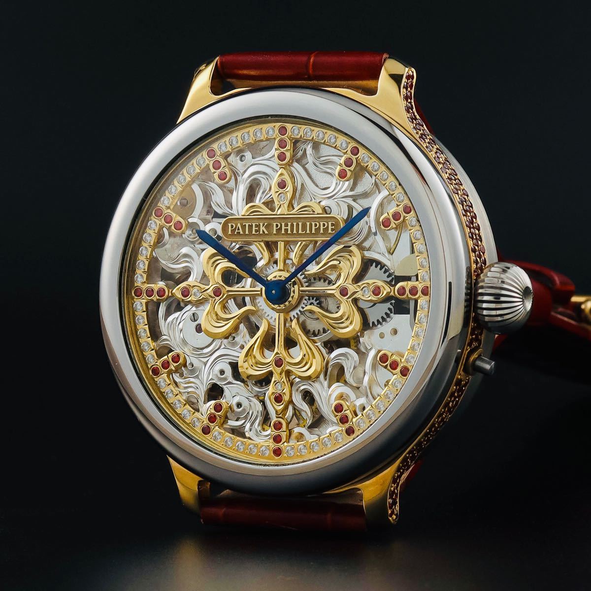【Marriage Watch】パテックフィリップ PATEK PHILIPPE アンティーク 手巻 スケルトン 腕時計 メンズ