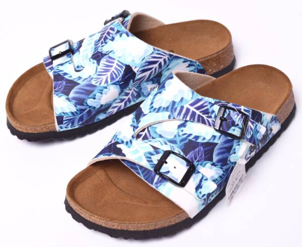 新品 Birki's ビルケンシュトック × オープニングセレモニー Zurich チューリッヒ 総柄 サンダル 24 ナローモデル BIRKENSTOCK_画像1