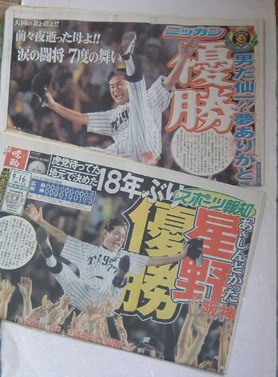 2003年 阪神タイガース 優勝★+* 日刊スポーツ ・ スポーツ報知_画像1