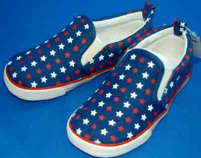 Star Pattern Slip -on: Navy 14cm Sneaker Star -star -flag America