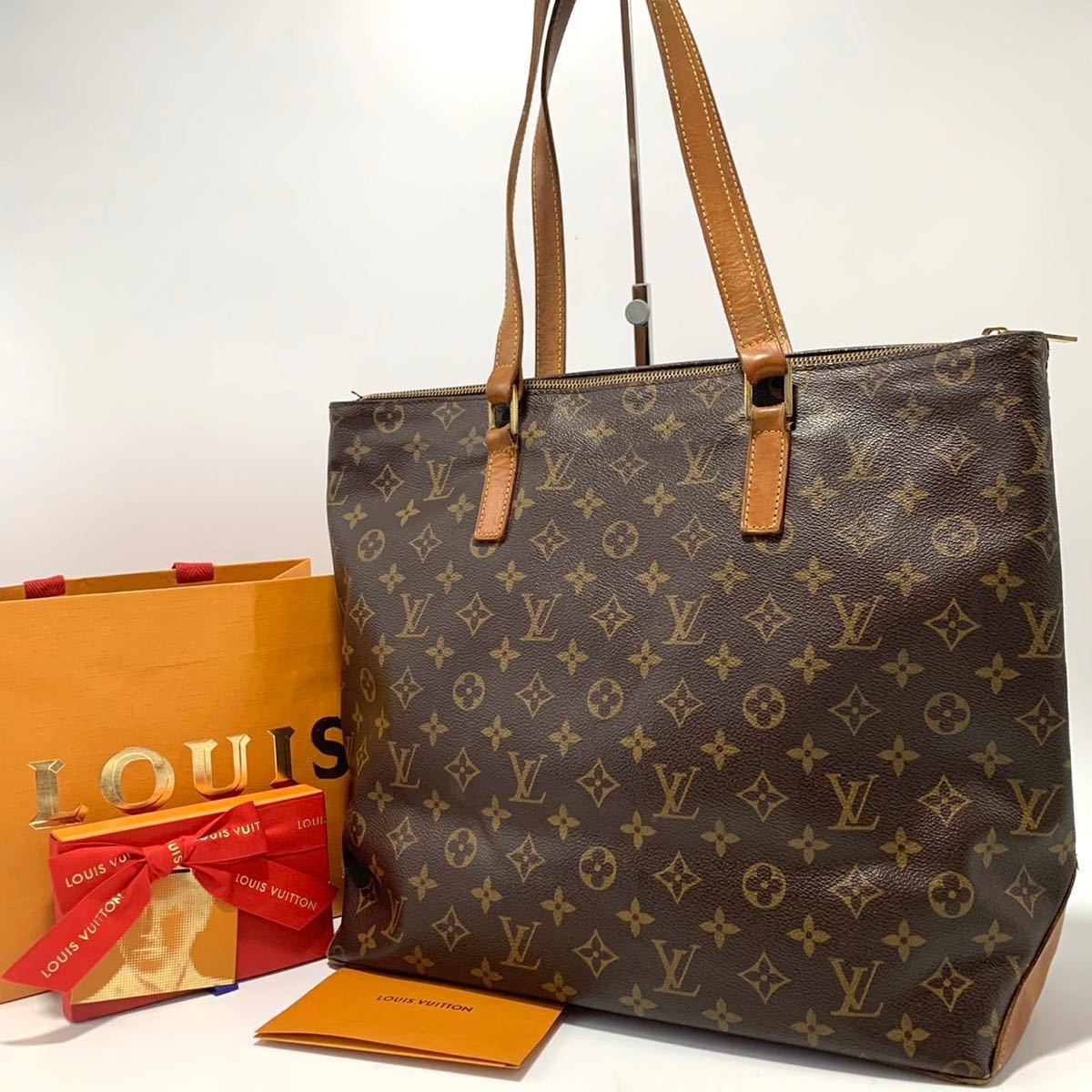 定価15万 LOUIS VUITTON ルイヴィトン ショルダーバッグ カバ メゾ M51151 トートバッグ モノグラム PVC キャンバス レザー ブラウン_画像1