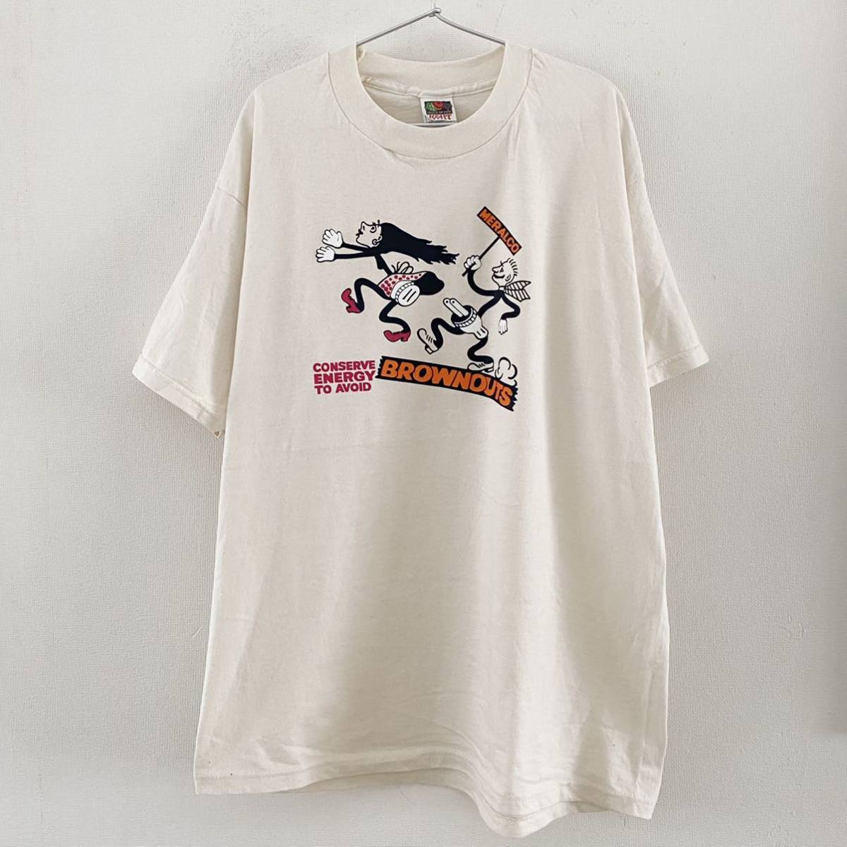 90's コンセントキャラ エロ Tシャツ XL ビンテージ ファニー ジョーク パロディー_画像2