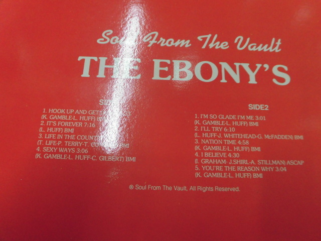 輸入盤LP THE EBONY'S/SOUL FROM THE VAULT_画像2