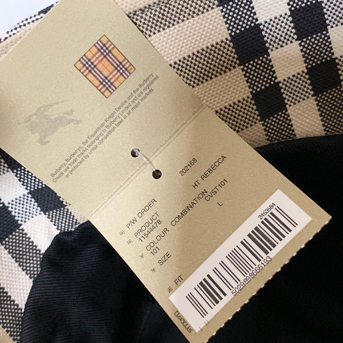 新品 タグ付 BURBERRY バーバリー リバーシブル バケットハット L