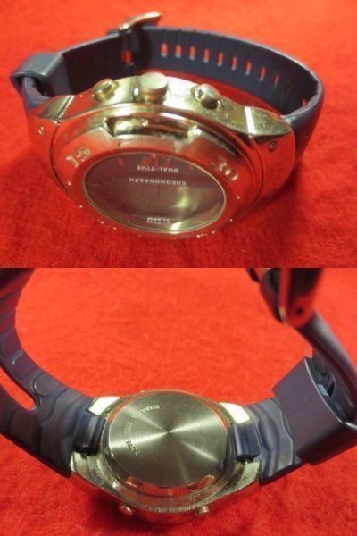 EC5KS)* work properly wristwatch free shipping ( outside fixed form )* Digi-Ana * digital chronograph * rare full specification 