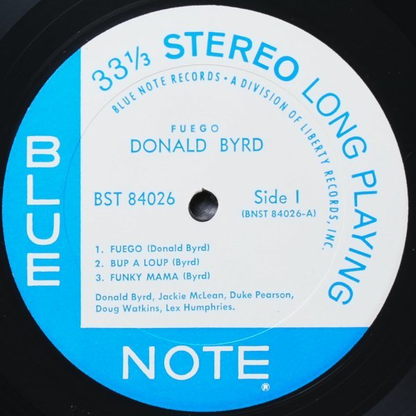 【米RVG刻印】DONALD BYRD 美品 FUEGO ドナルドバード BLUE NOTE 名盤 シュリンク JACKIE McLEAN / DUKE PEARSON_画像3