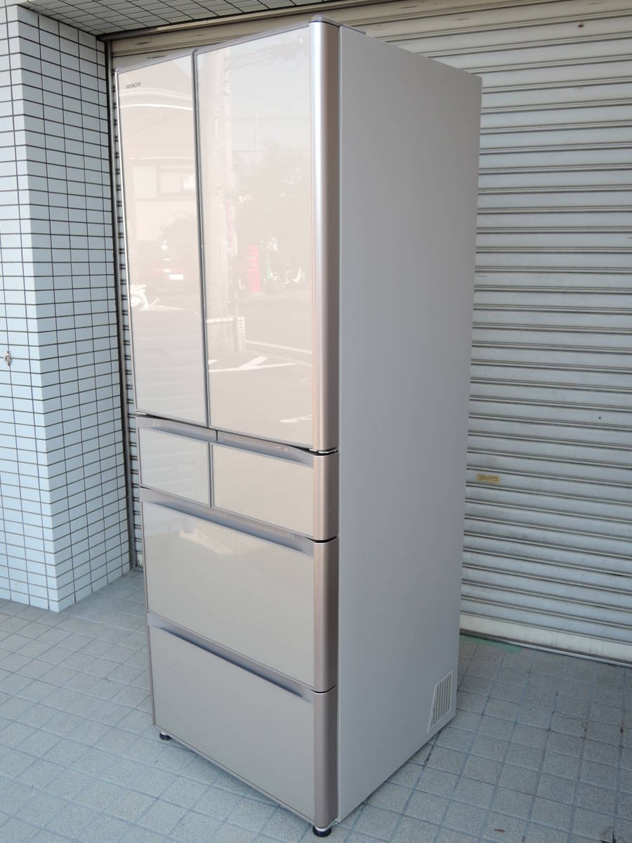 日立◇フレンチ6ドアノンフロン冷凍冷蔵庫 430L 19年製◇R-XG43K(XN