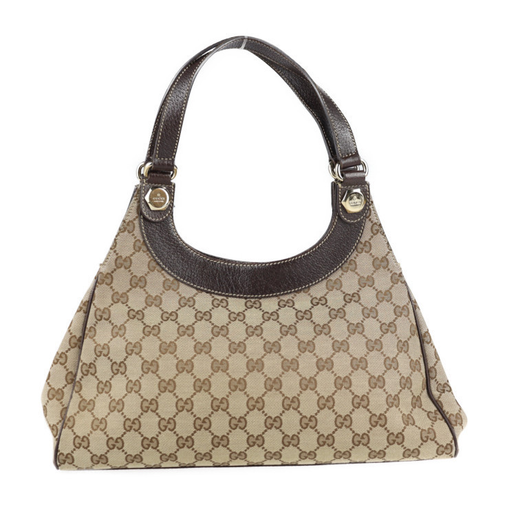美品 GUCCI グッチ GGキャンバス 154982 ハンドバッグ キャンバス