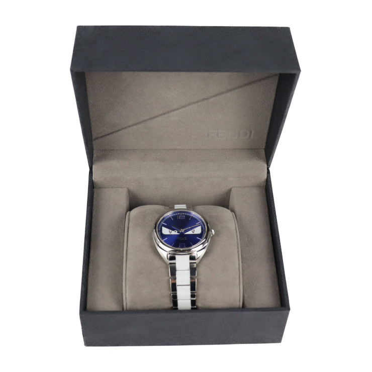  прекрасный товар FENDI Fendi bagz Monstar 002-21000M-510 наручные часы нержавеющая сталь керамика серебряный голубой [ подлинный товар гарантия ]