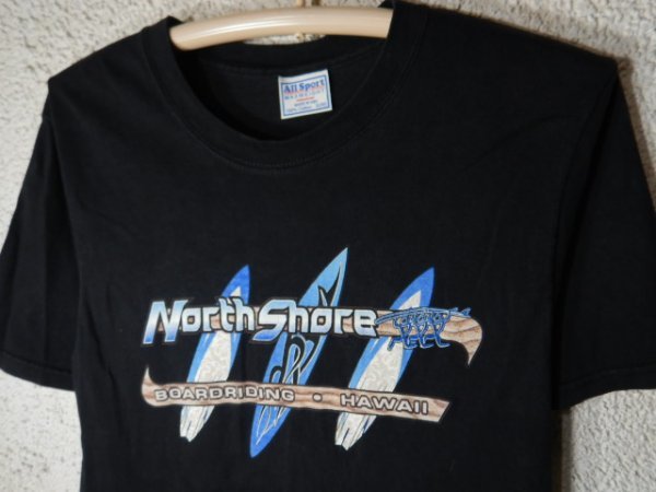 n7834　レア　ALL　Sport　アメリカ製　vintage　ビンテージ　半袖　tシャツ　North Shore　ノースショア　ハワイ　サーフ　人気　送料格安_画像2