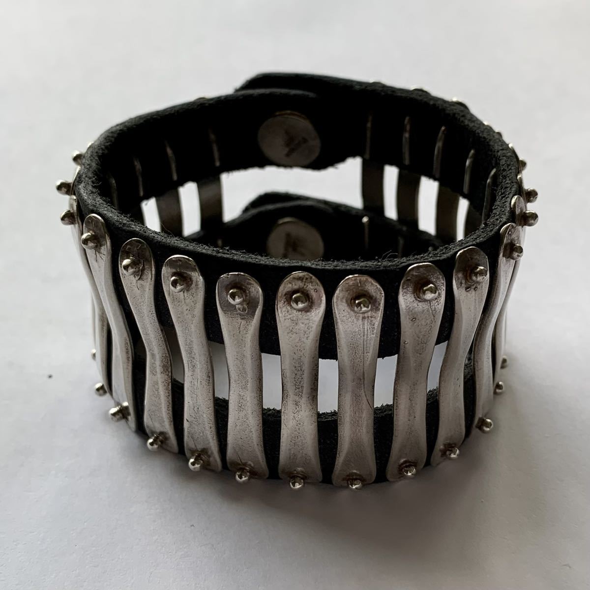 希少 廃番 JILL PLATNER ジル プラットナー シルバー 925 レザー