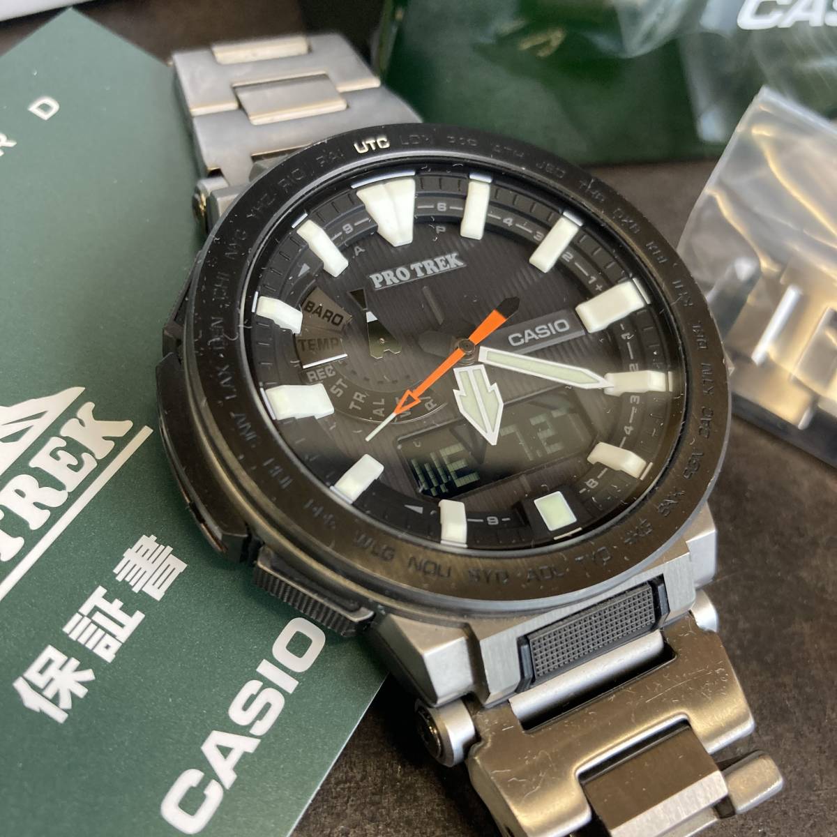 CASIO PRO TREX MANASLU PRX-8000T オレンジ針 カシオ プロトレック