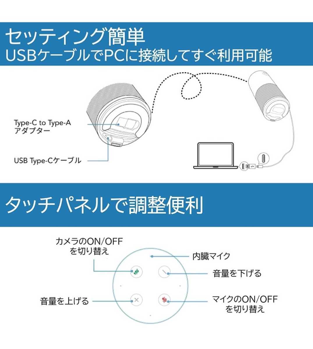 Ｗebカメラ 会議用 ウェブカメラ マイク スピーカー搭載 フルHD1080P@30fps 96°超広角 四つマイク内蔵 HDR機能付き 半径3m範囲内集音