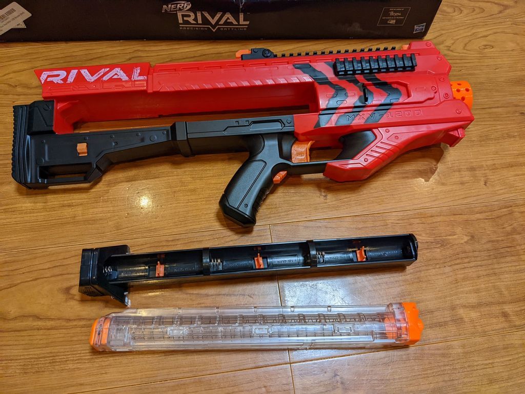 美品 ナーフ ライバル ゼウス 赤・レッド 電動ガン Nerf Rival 美品 ナーフ ライバル ゼウス 赤・レッド 電動ガン Nerf Rival