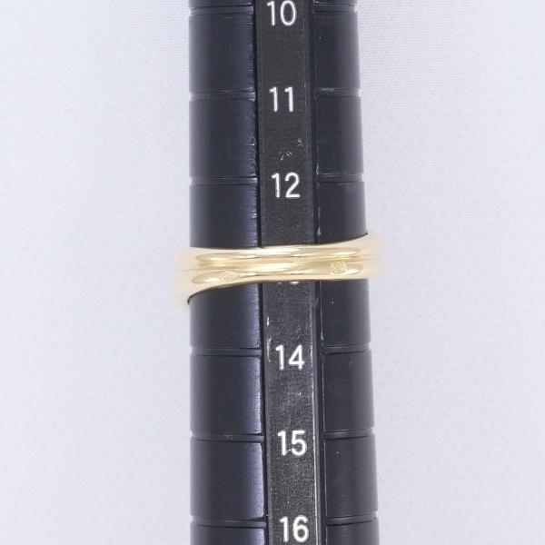 K18YG リング 13号 カード鑑別書 ダイヤ 中古 指輪 総重量約7.6g 美品 送料無料☆0315 激安の 指輪