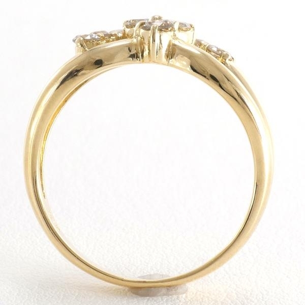 K18YG リング 0.50 15号 ブラウンダイヤ 中古 指輪 総重量約3.3g 美品 