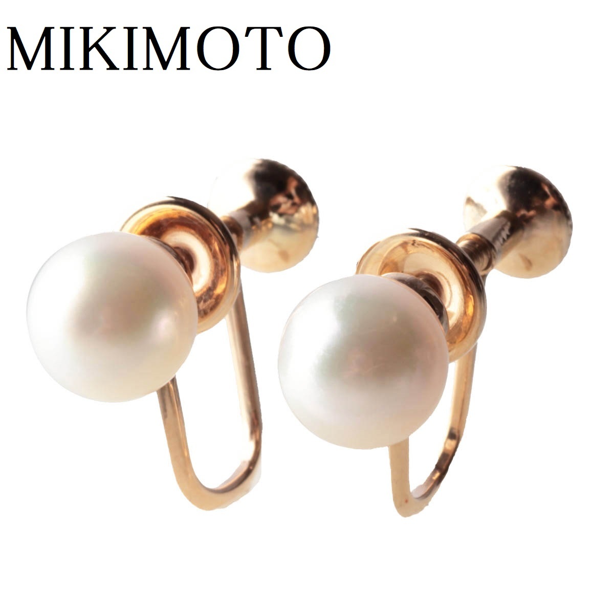 ミキモト MIKIMOTO アコヤパール 7.2mm イヤリング K14YG-