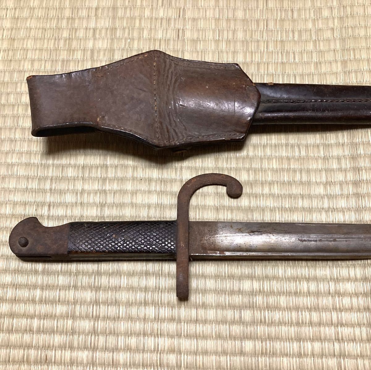 十三年式銃剣 剣差し付 全長 約75cm 模擬刀 軍刀 旧日本軍 当時物 ミリタリー 旧帝國陸軍 模造刀 大日本帝國 日本軍 古式銃 6