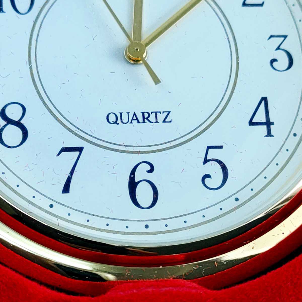 【未使用】金色の懐中時計 時計 アナログ クウォーツ 3針 白文字盤 ゴールドカラー 懐中時計 アクセ アクセサリー 金色 チェーン付き_画像5