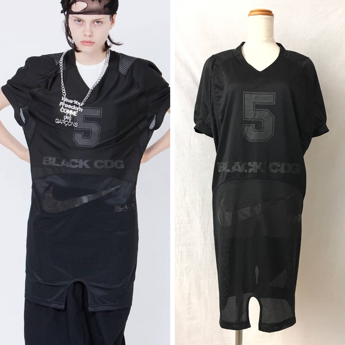 BLAK●NIKE●コラボ●COMME des GARCONS コムデギャルソンVintage Archive ジュンヤ アーカイブJunya コムコム ブラック GIRL ガール_画像1