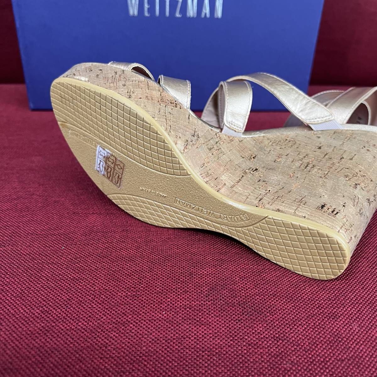 新品★Stuart Weitzman ステュワート ワイツマン レディース サンダル ヒール 38 25㎝ ローズゴールド_画像5