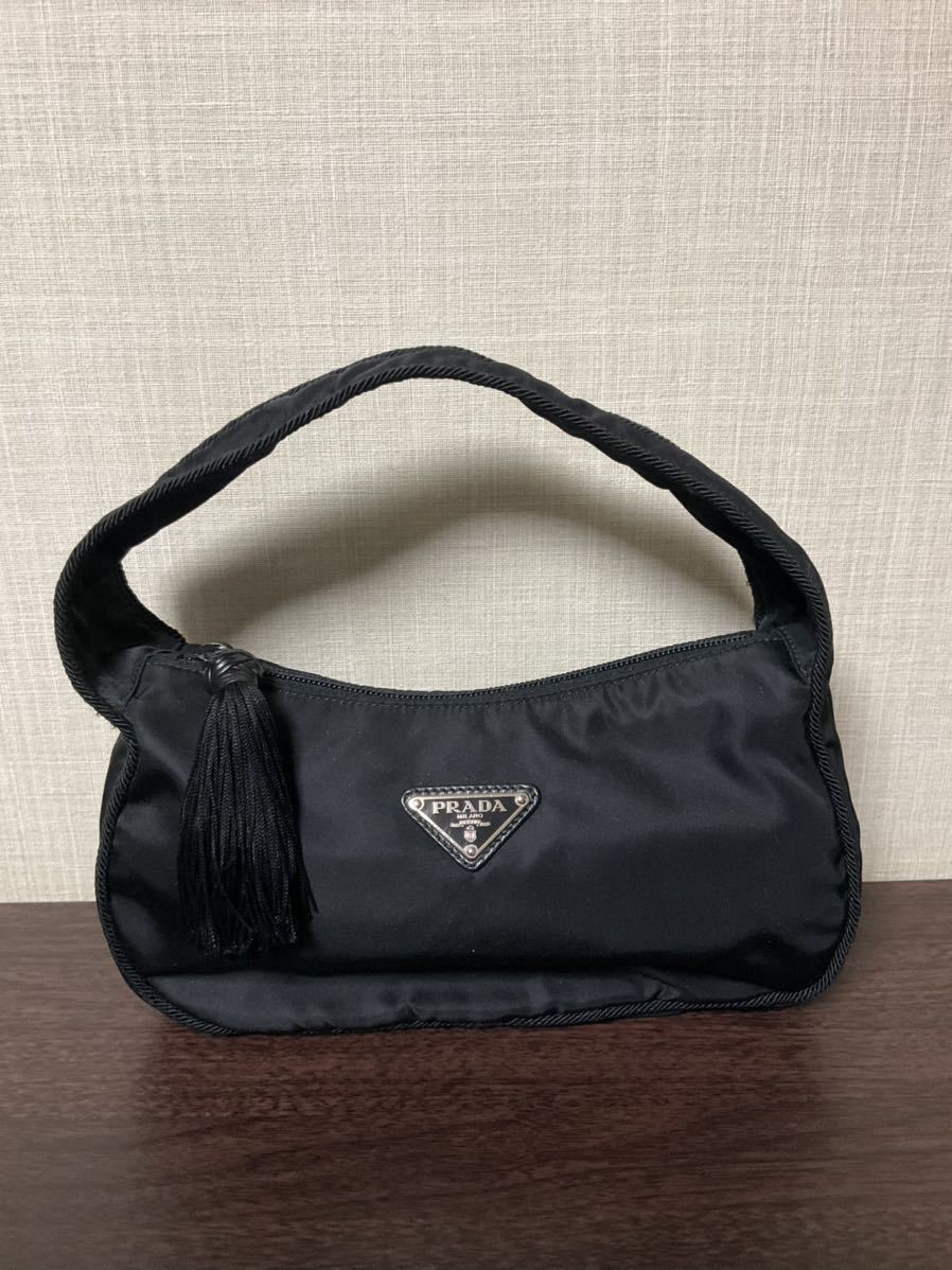 2022年製 新品】 ポーチ ミニバッグ プラダ PRADA ナイロンバッグ 黒