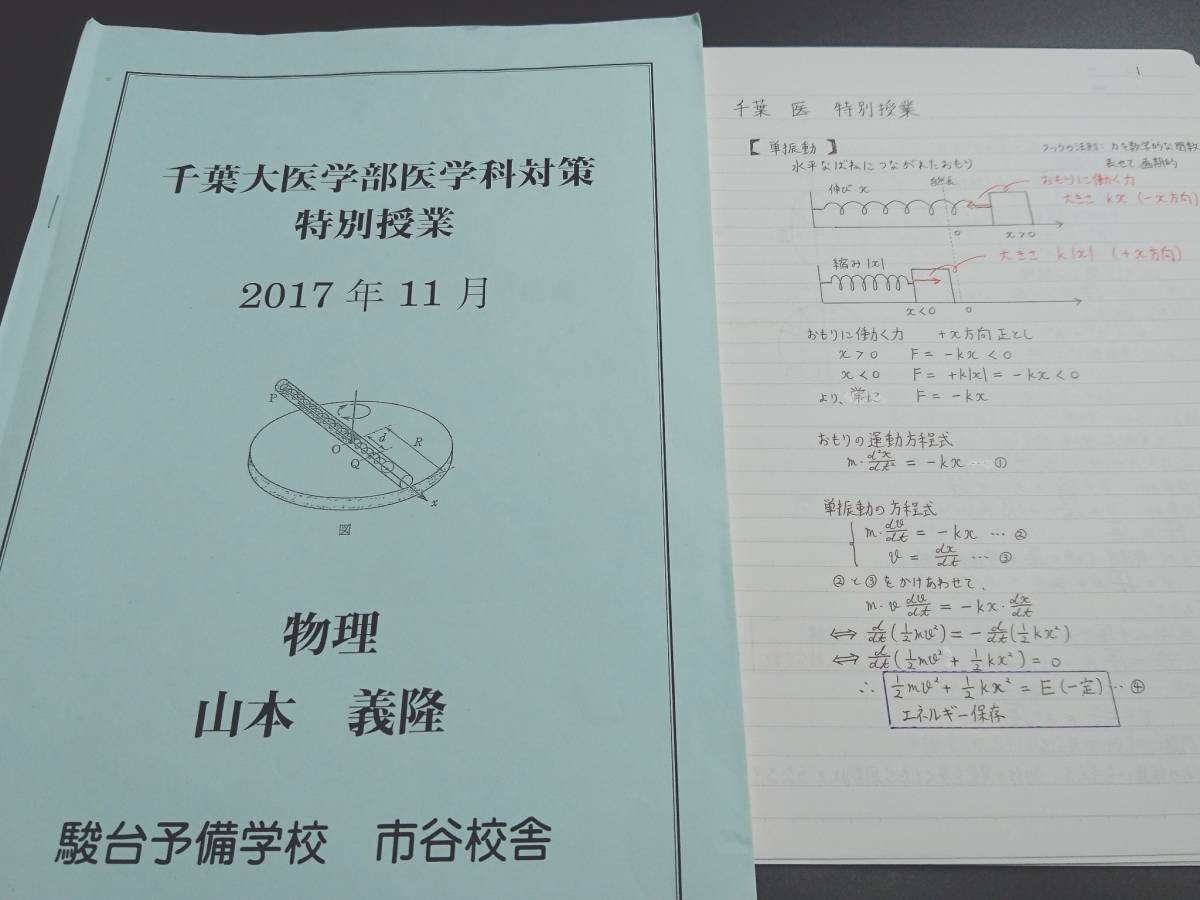 駿台　山本義隆先生　千葉大医学部医学科　特別授業　テキスト・板書　東大受験 医学部 河合塾 駿台 代ゼミ 東進 Z会　鉄緑会 _画像1