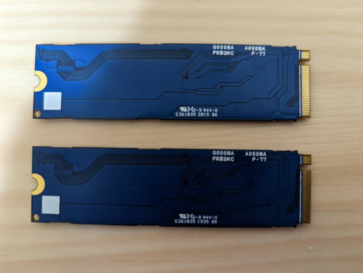 2枚同時出品②枚目★KIOXIA M.2 2280 PCIe Gen3x4 NVMe SSD 512GB KXG60ZNV512G★他SSD,エンクロージャーも同時出品中！同梱可！キオクシア_画像2