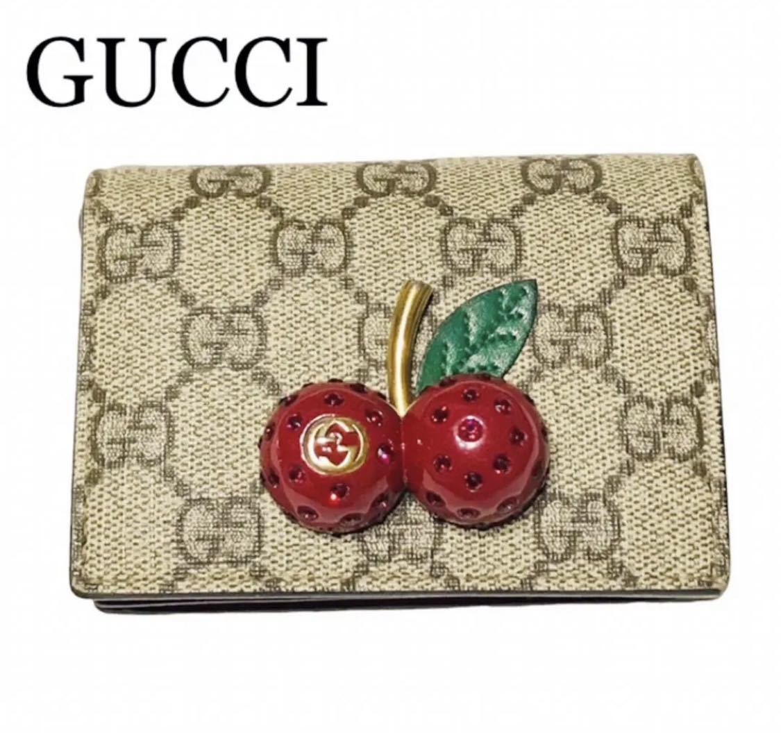 送料込】 ✨極美品✨GUCCI GG インターロッキング GG チェリー 人気の