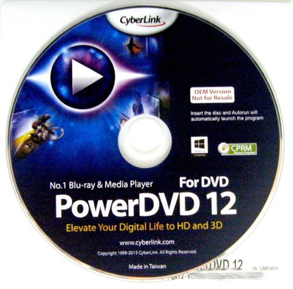 ★ CPRM対応 正規CyberLink PowerDVD１２ OEM版 Windows10可 ★_画像1