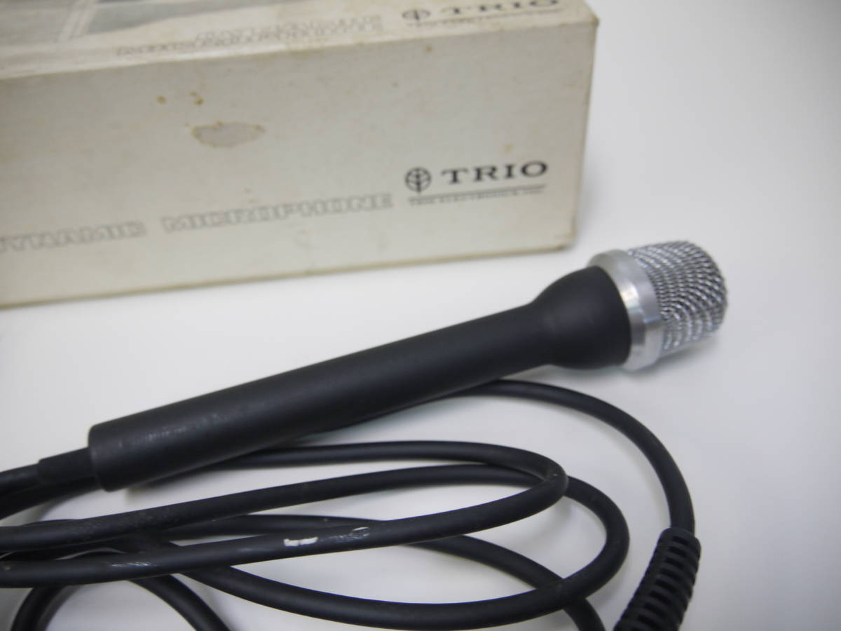 494 TRIO electrodynamic microphone ro ho nMC-501 Trio retro Showa era boxed stand manual attaching rare 