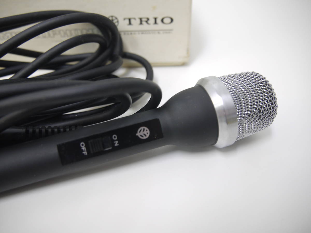 494 TRIO electrodynamic microphone ro ho nMC-501 Trio retro Showa era boxed stand manual attaching rare 