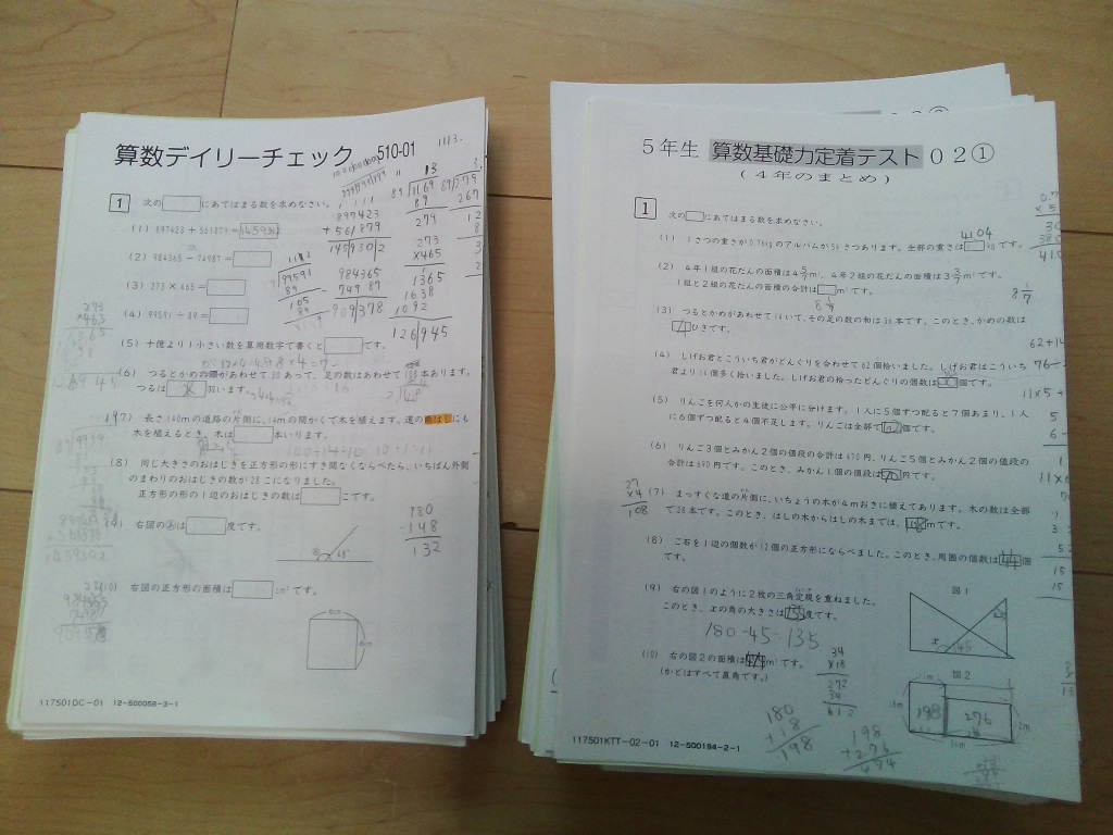 2017年 サピックス sapix 小5 5年 算数デイリーチェック36冊/算数基礎力定着テスト107冊　解答解説付き_画像1