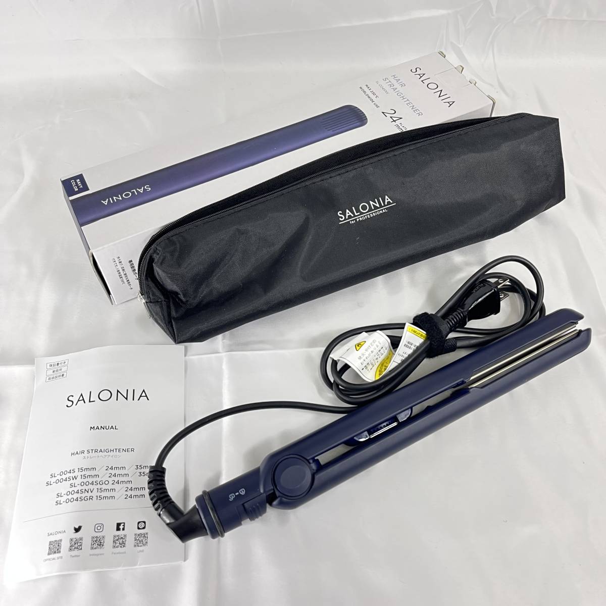 E【2003】SALONIA SL004S-15 ストレートヘアアイロン プレート15mm ブラック【430102000068】2_画像1