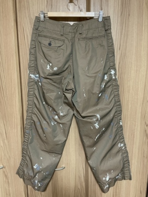 kolor ペンキ パッカリングパンツ 新品 20ss 1 ブラウン カーキ 春夏